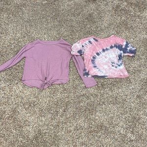 Tee shirt and long sleeve tee shirt